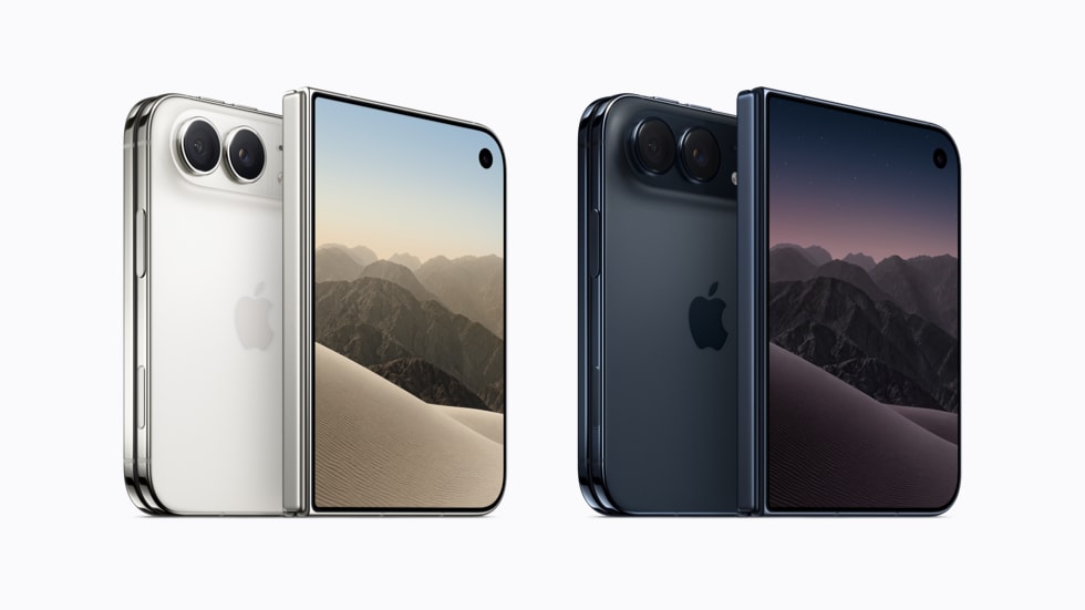 iPhone Duo in star white and night sky, front and back